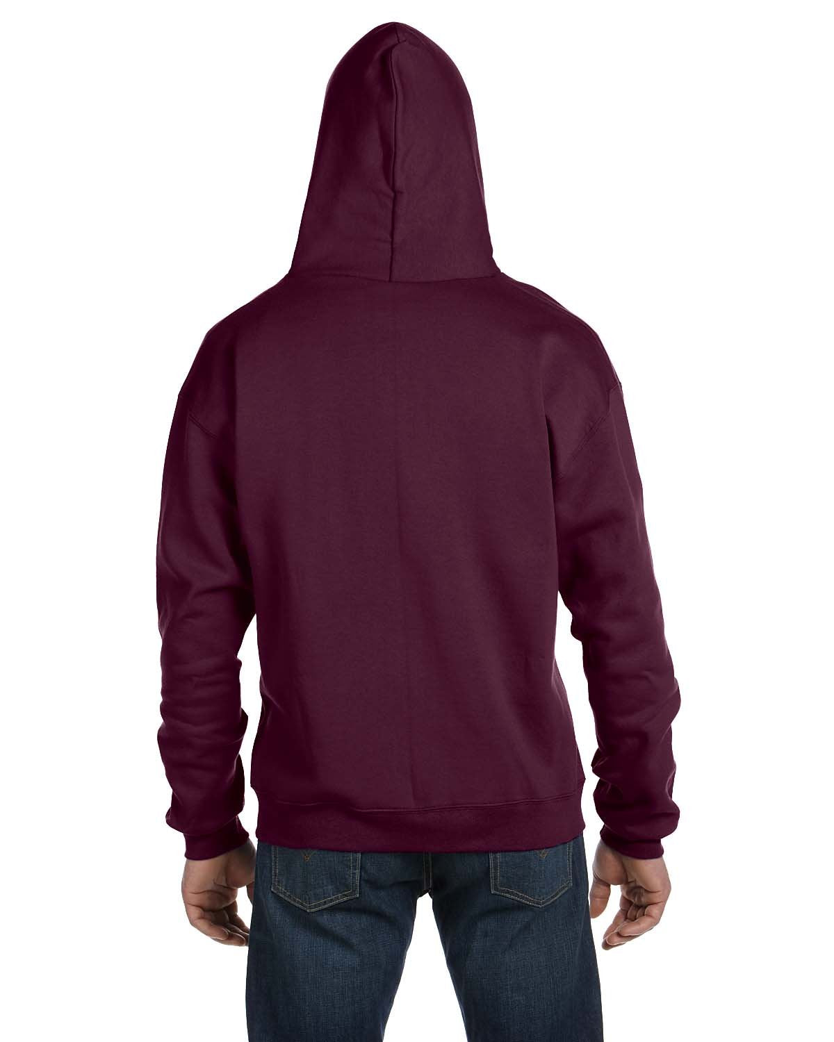 Champion Mens Double Dry Action Fleece Full Zip Hoodie - S800-V Maroon X-Large