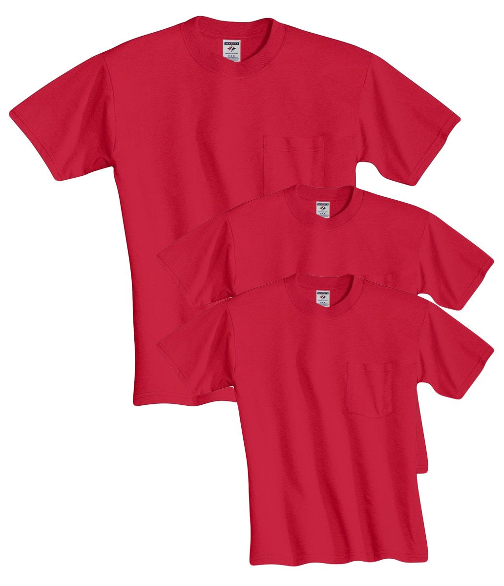 Jerzees Men's Dri-Power Short Sleeve T-Shirt (Pocket & No, Pocket-3 Pack-Oxford, X-Large