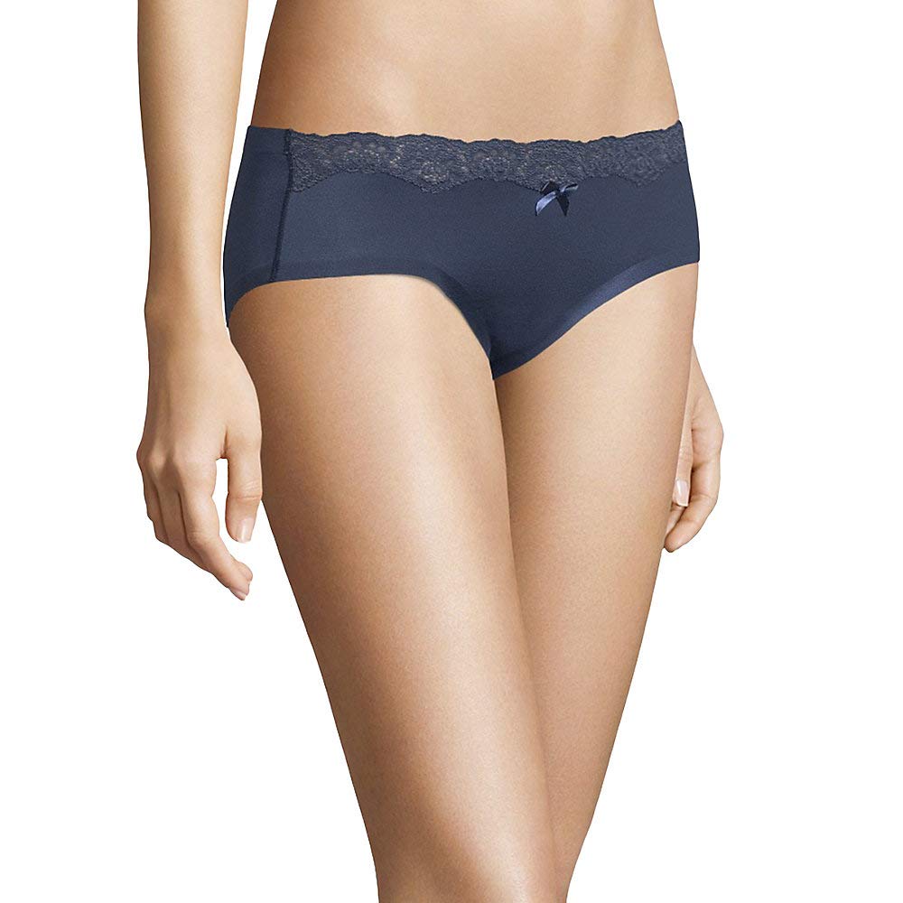 Maidenform Women's Comfort Devotion Embellished Hipster Panty, Latte Lift/Ik, X-Large/8