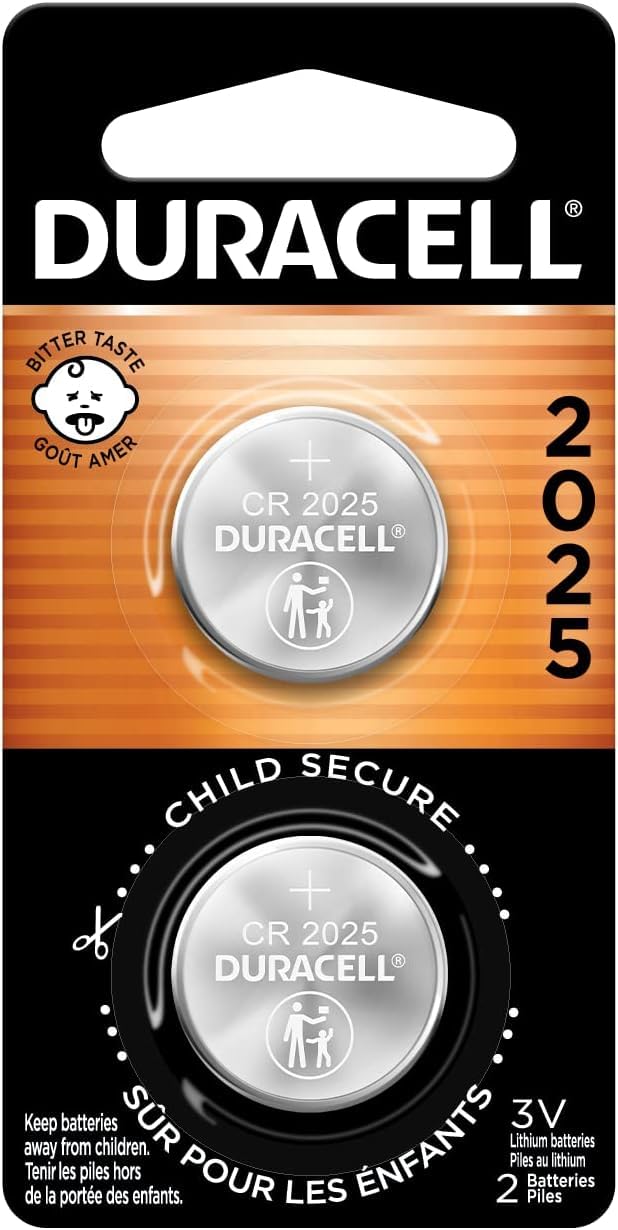 Lithium Keyless Entry Battery, #2025, 3-Volt, 2-Pk.