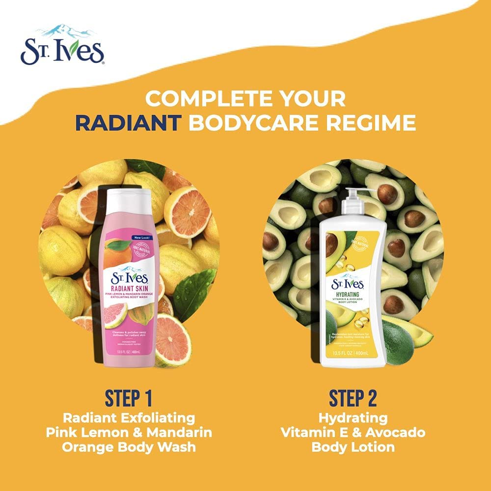 St. Ives Hydrating Body Lotion, Vitamin E and Avocado, 21 oz