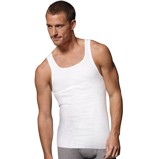 Hanes Tagless ComfortSoft White A-Shirt (372AP6) White, M