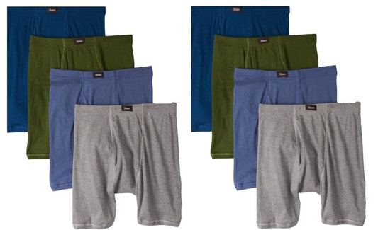 Hanes Men's 8Pack Assorted Comfort Soft Waistband Boxer Briefs Cotton Underwear, 2X-Large