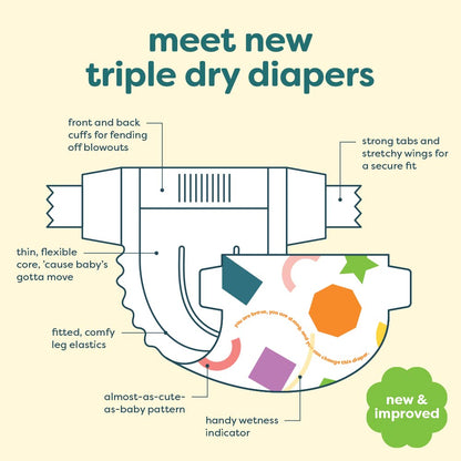 Babyganics Diapers, Size 1, 80 ct, Ultra Absorbent Diapers