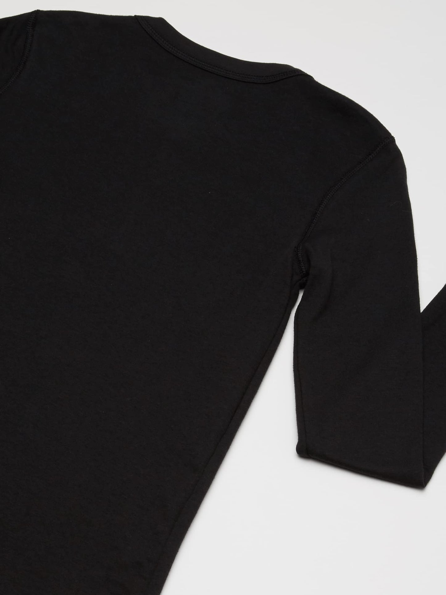 Duofold Boys Light Weight Double Layer Thermal Shirt, Black, Large