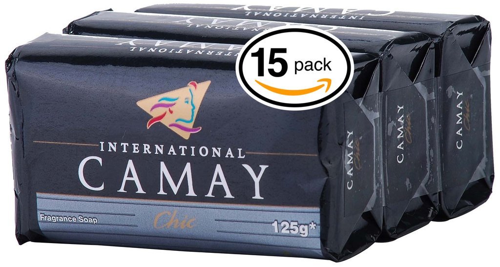 Camay CHIC Softly Scented Bar Soap (PACK OF 15) All-in-one exfoliating and moisturizing soap Leaves Skin Smooth & Radian! Great for Hands, Face & Body! (15 Bars, 4.4oz Each Bar)
