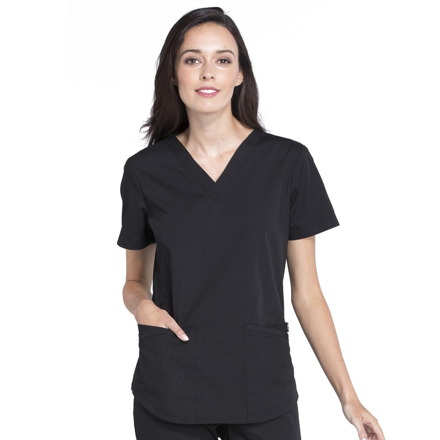 CHEROKEE Workwear Professionals Women Scrubs Top V-Neck Plus Size WW665, 3XL, Eggplant (Copy)