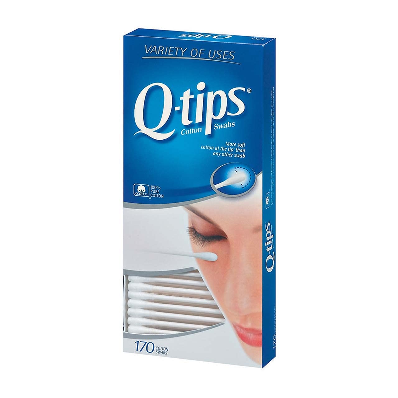 Q-TIps Cotton Swabs 170 Count (Pack of 3)