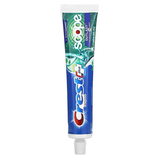 Crest Toothpaste 5.4 Ounce Plus Scope Outlast + Whitening (Pack of 3)