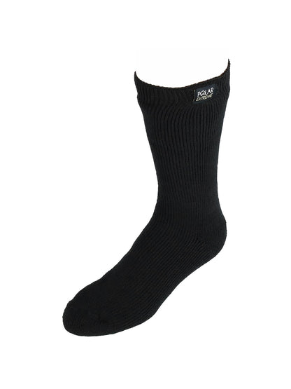 Polar Extreme Men's Insulated Thermal Socks with Fleece Lining, Black