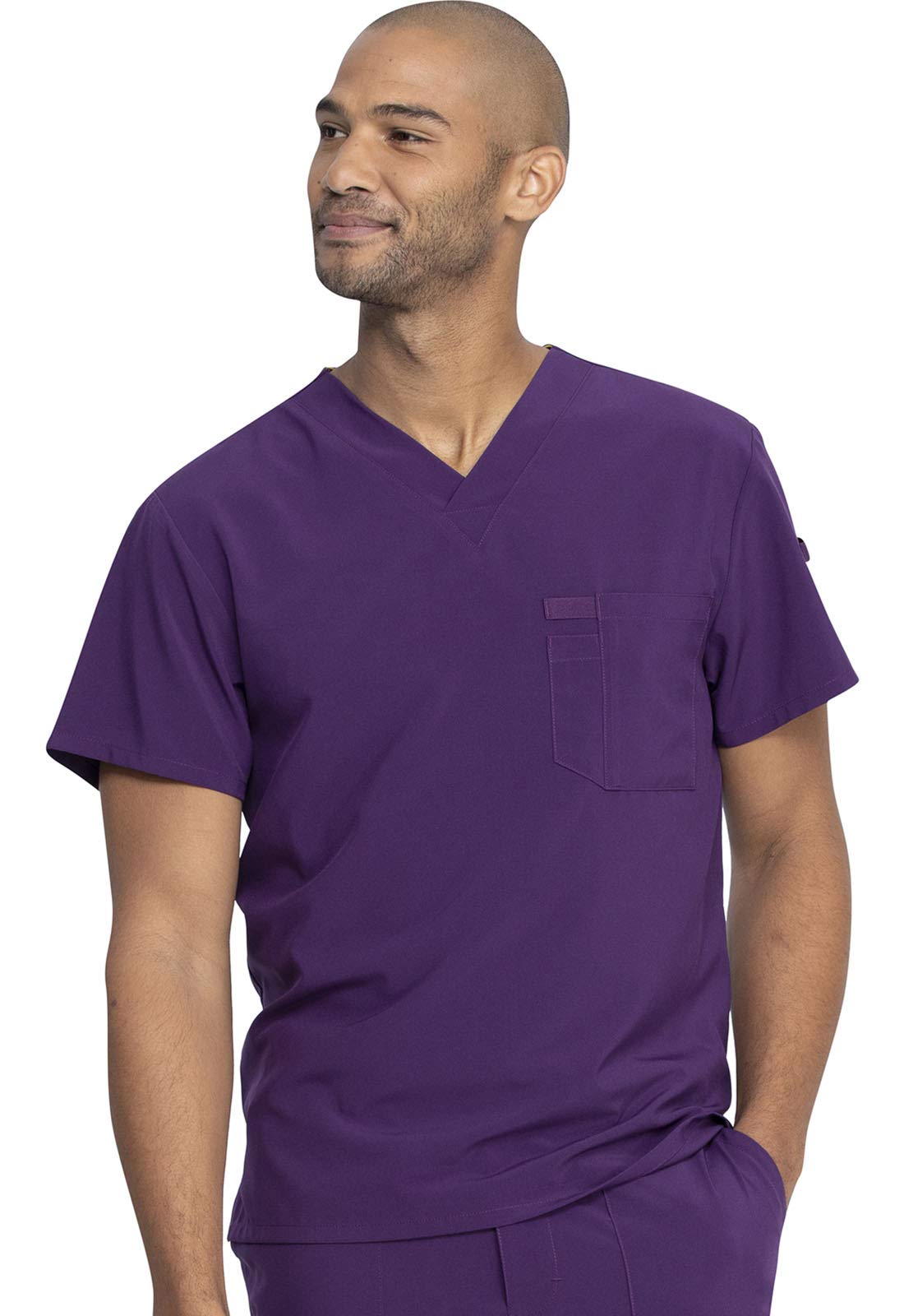 Dickies EDS Essentials Men Scrubs Top Tuckable V-Neck Plus Size DK635, 2XL, White