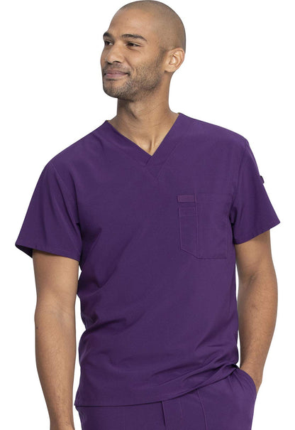 Dickies EDS Essentials Men Scrubs Top Tuckable V-Neck Plus Size DK635, 2XL, White