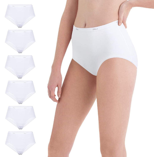 Hanes Women's 6 Pack Core Cotton Brief Panty (9, White)