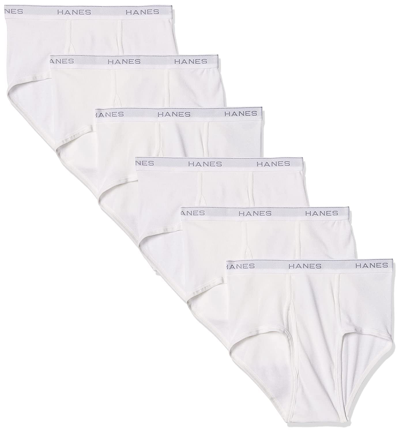 Hanes Men's Tagless Cotton Brief (Pack of 6) (XX-Large, White)