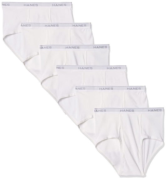 Hanes Men's Tagless Cotton Brief (Pack of 6) (XX-Large, White)