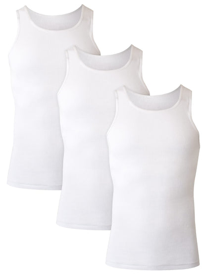Hanes Mens White A-Shirt 3-Pack, 3X, White