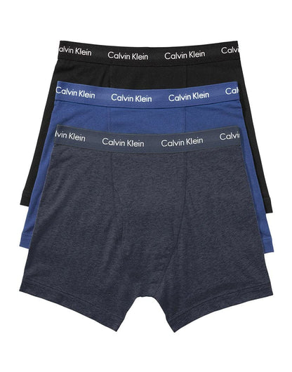 Calvin Klein Men's Underwear 3 Pack Cotton Stretch Boxer Briefs, White, X-Large