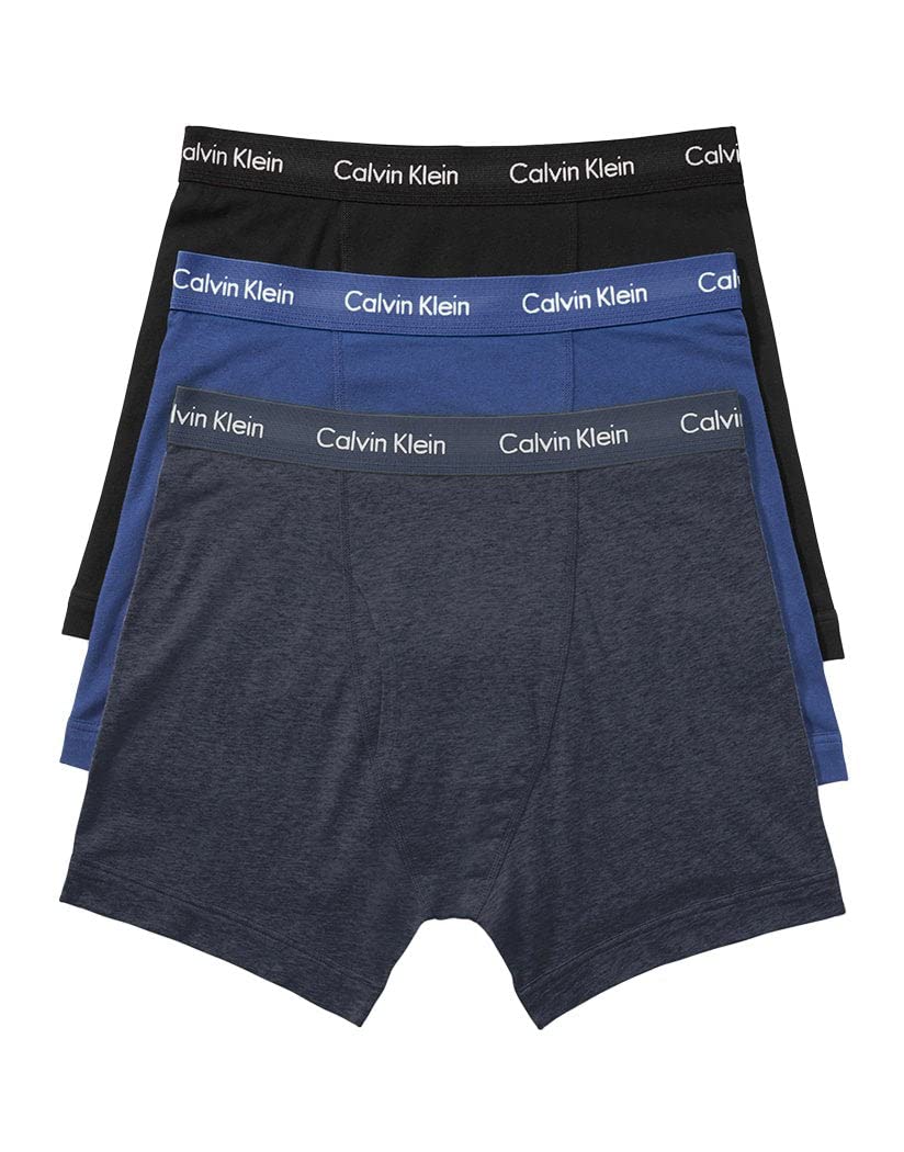 Calvin Klein Men's Underwear 3 Pack Cotton Stretch Boxer Briefs, White, X-Large