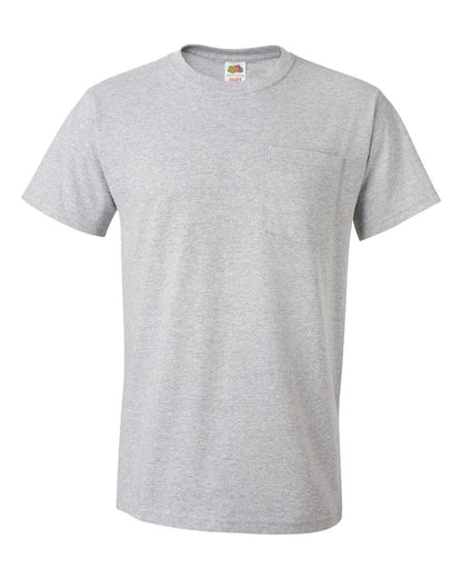 Fruit of the Loom Men's Pocket Crew Neck T-Shirt (Pack of 4), Assorted Blues, X-Large