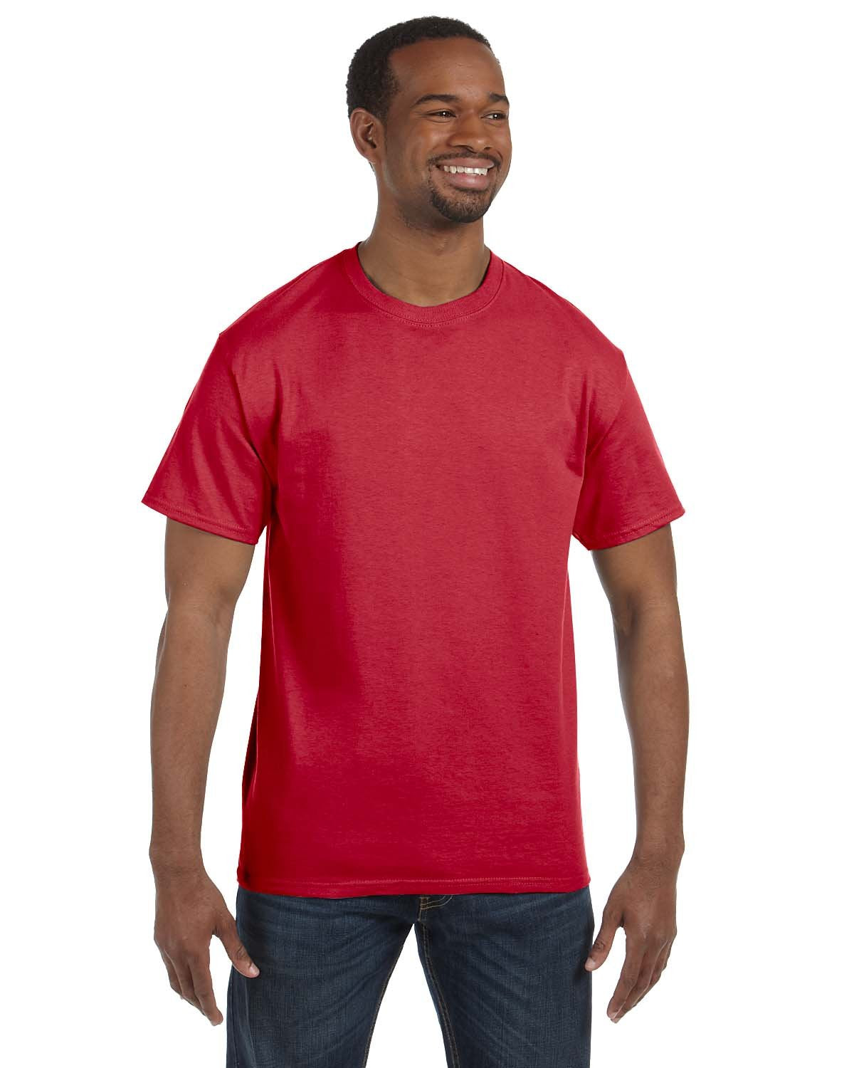 JERZEES Adult Dri-Power Heavyweight Blend T-Shirt , Medium, True Red