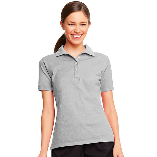 Hanes womens X-Temp Performance Polo Shirt,Light Steel,X-Large