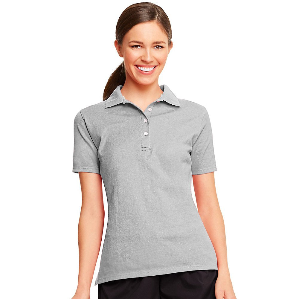 Hanes womens X-Temp Performance Polo Shirt,Light Steel,X-Large