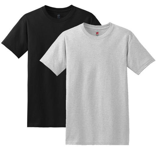 Hanes Men's 4 Pack Short Sleeve Comfortsoft T-Shirt - 2 Ash / 2 Sand - Large