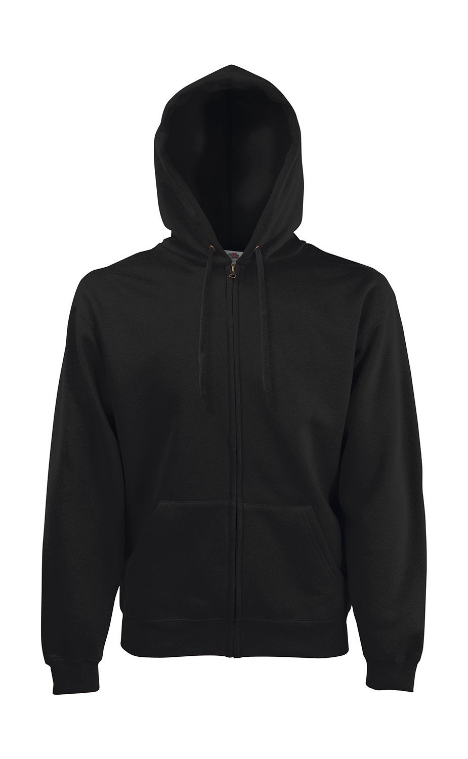 Fruit of the Loom Mens Hooded Sweatshirt Jacket (M) (Black)