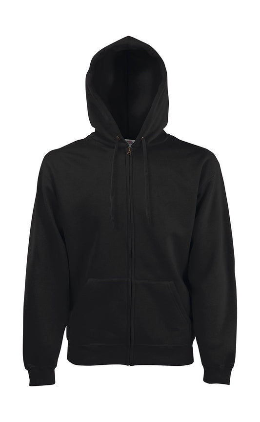 Fruit of the Loom Mens Hooded Sweatshirt Jacket (M) (Black)