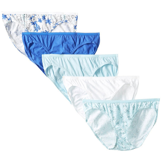 Hanes Womens Ultimate Comfort Cotton 5-Pack Bikinis (Assorted, 4)