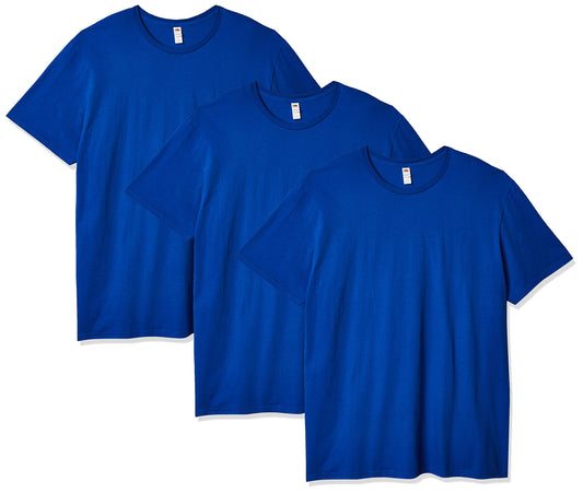 Fruit of the Loom Men's Crew T-Shirt (4 Pack), Royal, XXX-Large