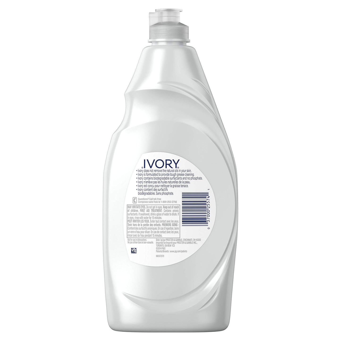 Ivory Dish Soap Classic Scent, Tough on Grease, Made Without Dyes, 24 fl oz (Pack of 2)