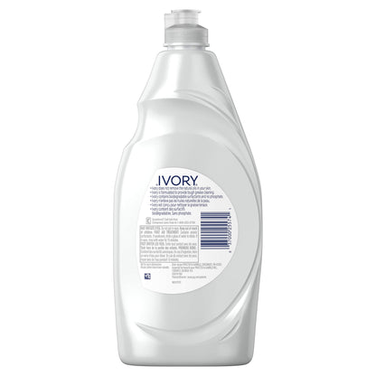 Ivory Dish Soap Classic Scent, Tough on Grease, Made Without Dyes, 24 fl oz (Pack of 2)