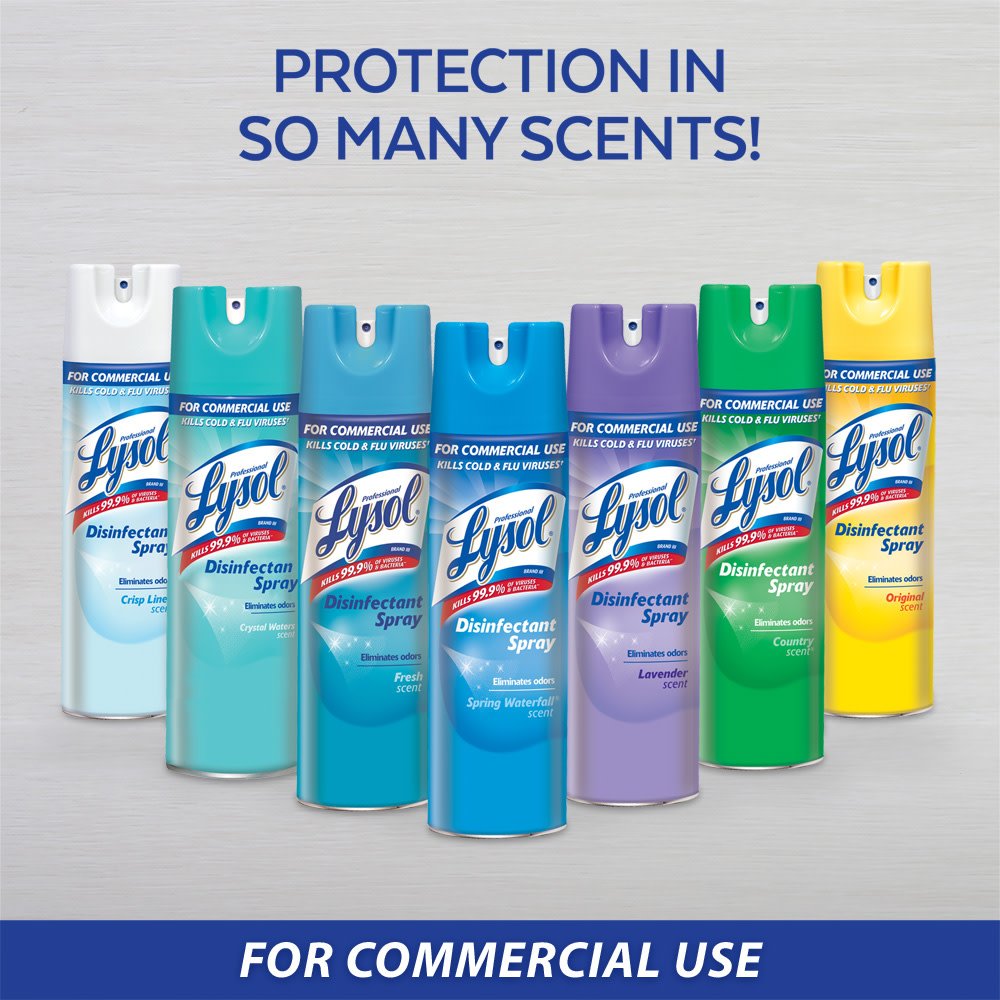Lysol Professional Disinfectant Spray, Crisp Linen, 19oz