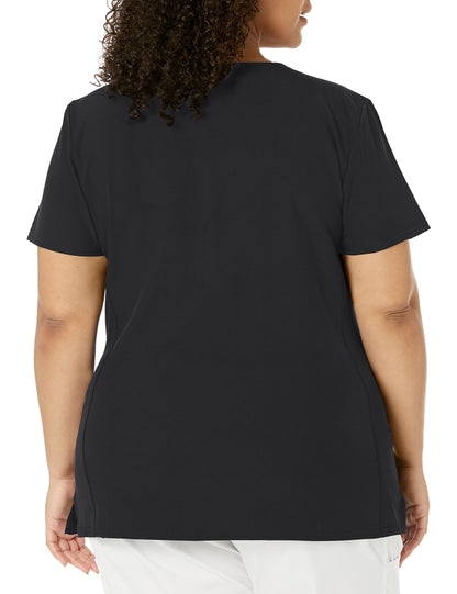 HeartSoul Women's Pitter-Pat V-Neck Scrubs Shirt, Khaki, XX-Small
