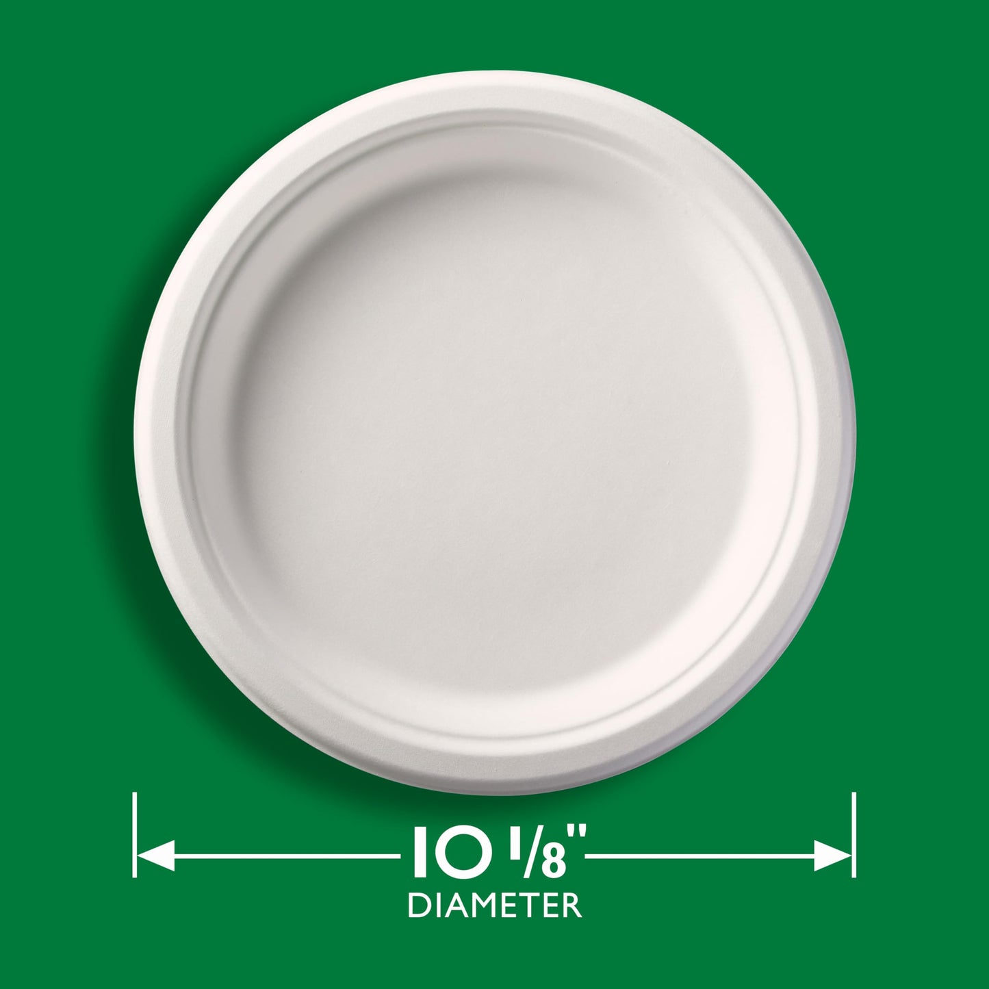 Hefty ECOSAVE Compostable Paper Plates, 10-1/8 Inch, 16 Count