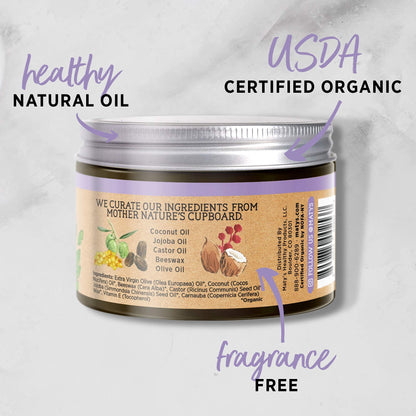 Maty's Organic Multipurpose Baby Ointment - Petroleum-Free Diaper Cream with Coconut & Jojoba Oils - 10 oz