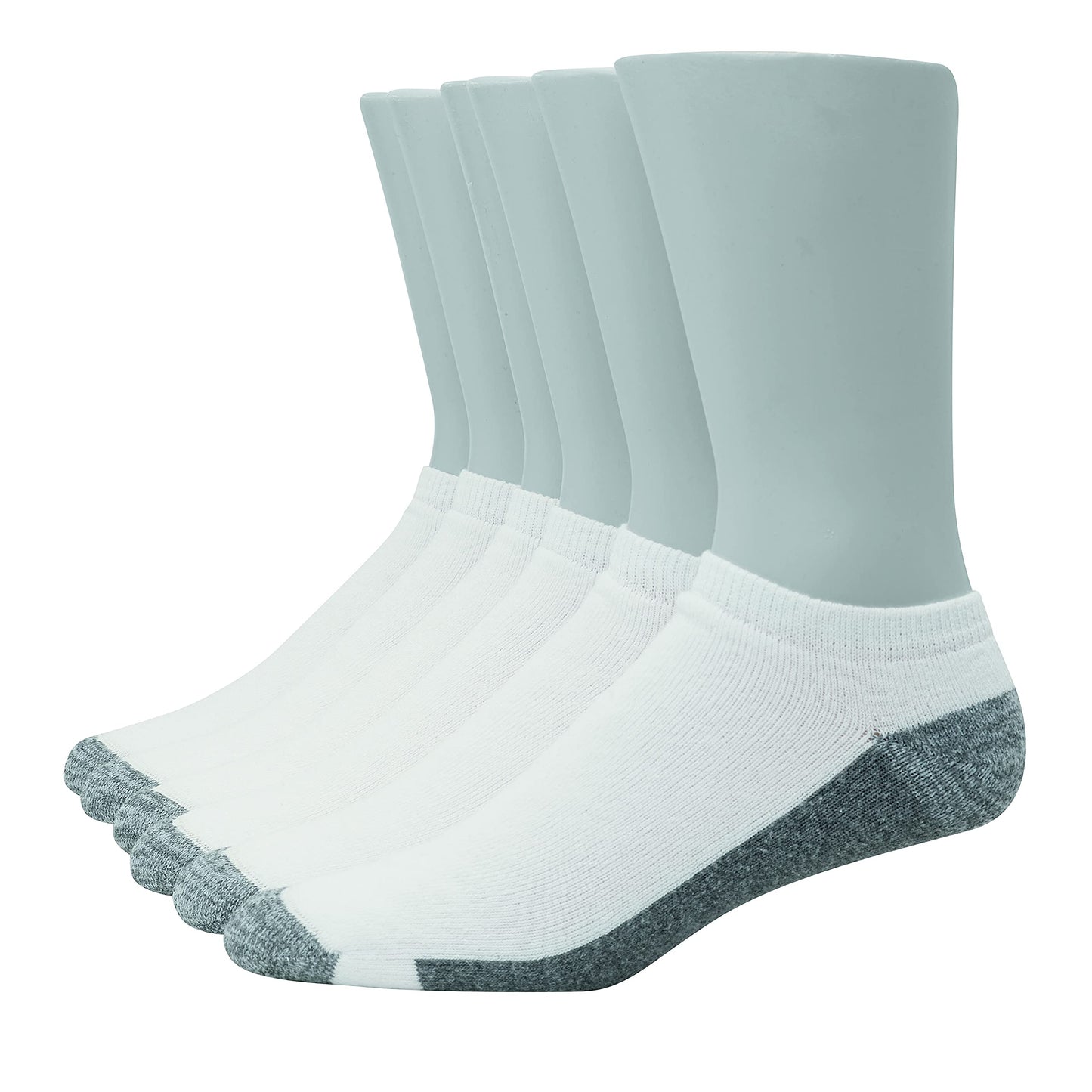 Hanes Ultimate Men's Ultra Cushion FreshIQ Odor Control with Wicking Low Cut Socks, 6-Pair Pack, White, 6-12