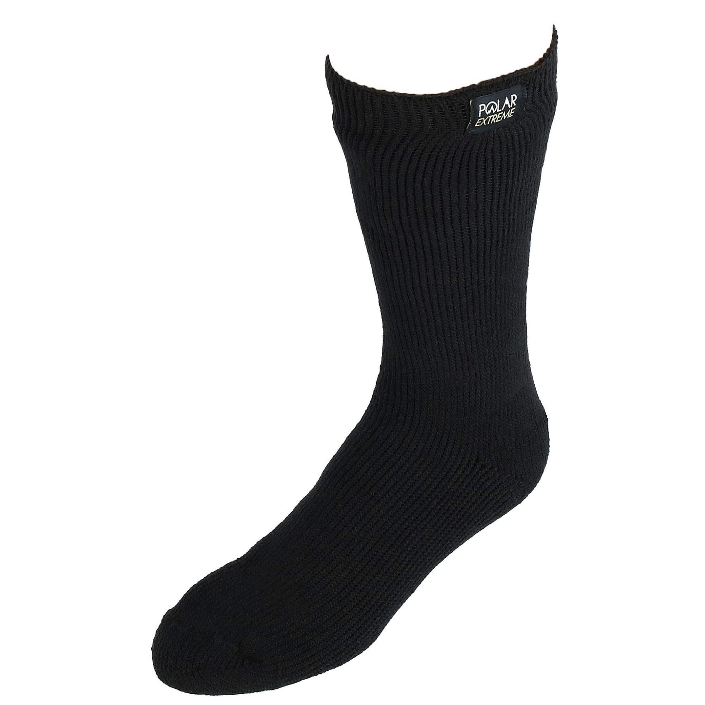 Polar Extreme Men's Thermal Socks with Insulated Fleece Lining (3 Pair Pack), Black