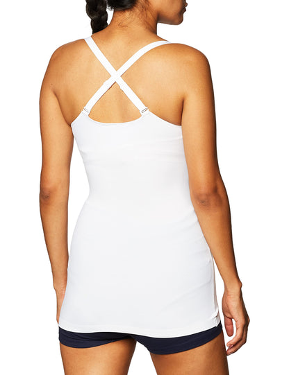 Maidenform womens Cover Your Bases Smoothtec Camisole Dm0038 Shapewear Top, White, Small US