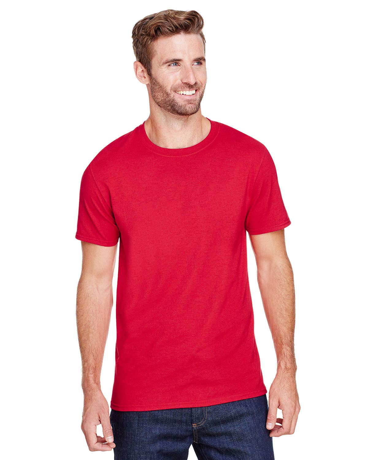 JERZEES Premium Blend Ringspun Crewneck T-Shirt M True Red