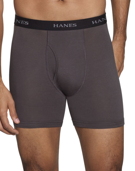 Hanes Men's 4-Pack ComfortBlend Boxer Brief with FreshIQ, Assorted, Small