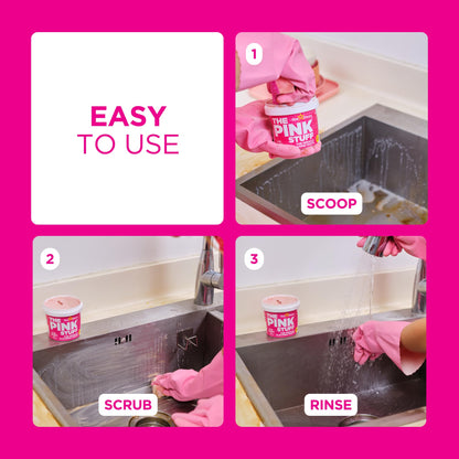 Stardrops The Pink Stuff Miracle Cleaning Bundle - Multi-Purpose Paste, Spray & Cream Cleaner (3-Pack) - Tough on Stains, Gentle on Surfaces