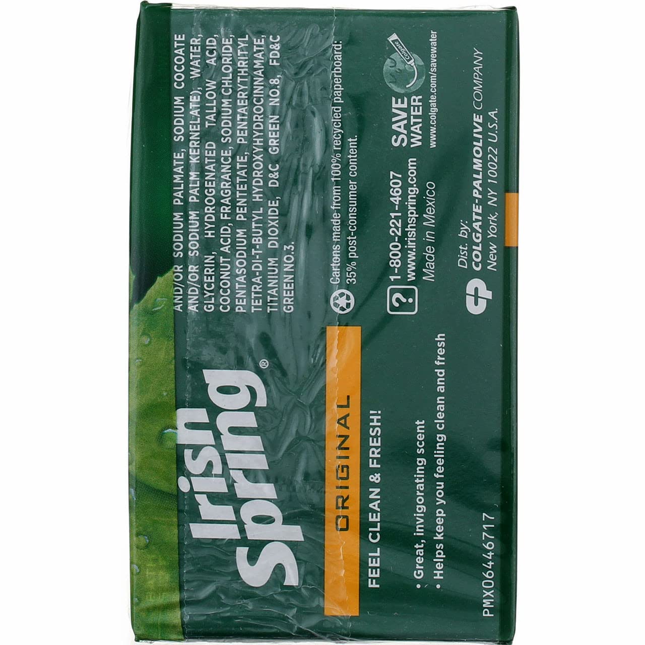 Irish Spring Deodorant Bar Soap, Original, 3.75 oz bars, 3 ea (Pack of 12)