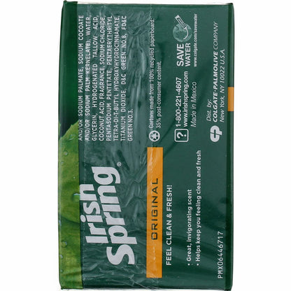 Irish Spring Deodorant Bar Soap, Original, 3.75 oz bars, 3 ea (Pack of 12)