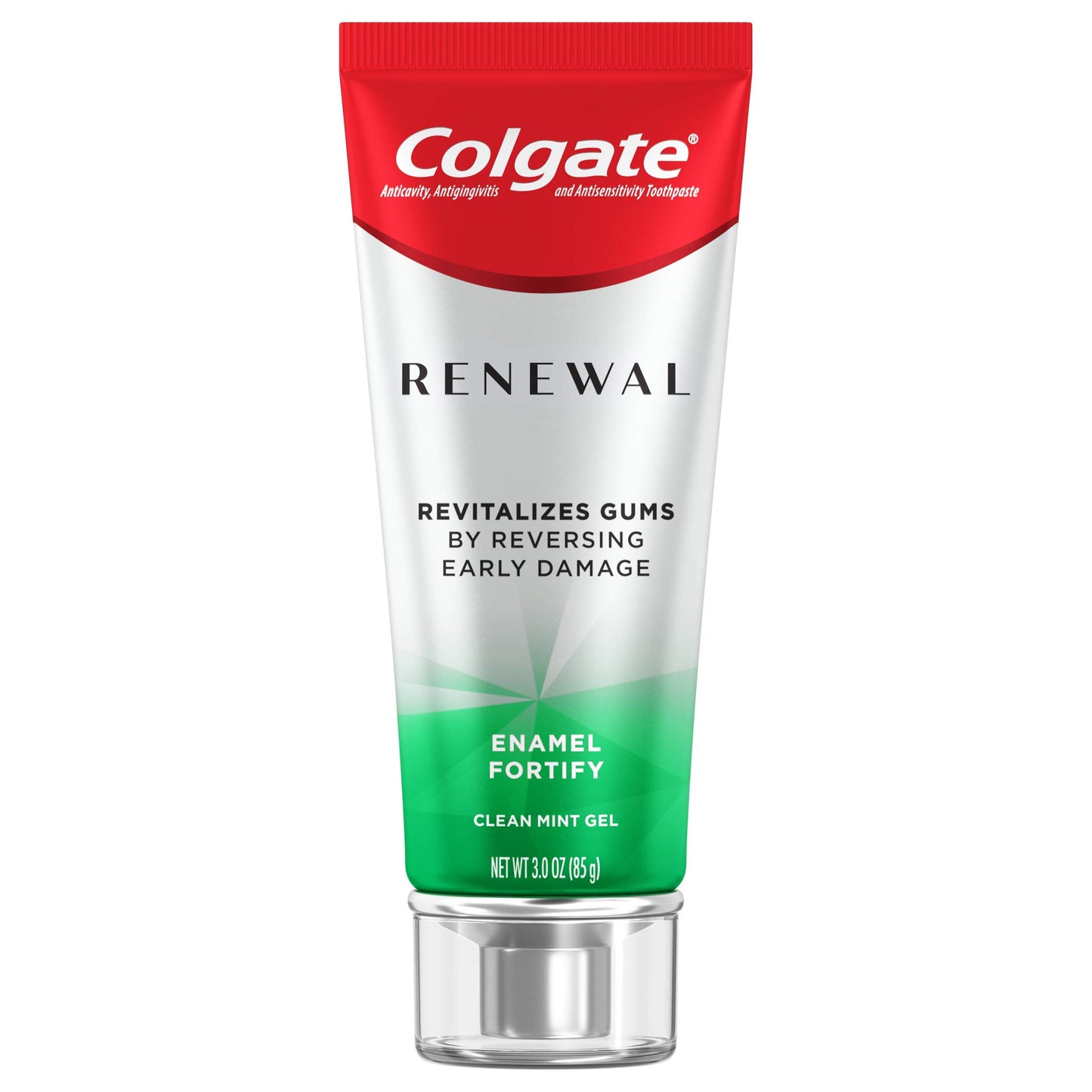 Colgate Renewal Gum Toothpaste, Enamel Fortify - Clean Mint Gel Formula (3 ounce)