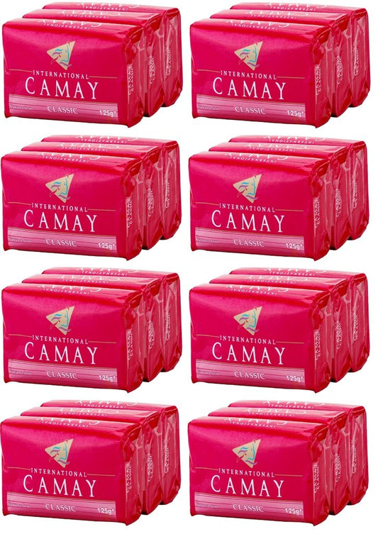 Camay Classic Softly Scented Bar Soap (Pack of 24) All-in-one exfoliating and moisturizing soap Leaves Skin Smooth & Radian! Great for Hands, Face & Body! (24 Bars, 4.4oz Each Bar)