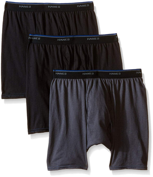 Hanes Men's 3 Pack Comfort Blend BoxerBrief (Small, Assorted)