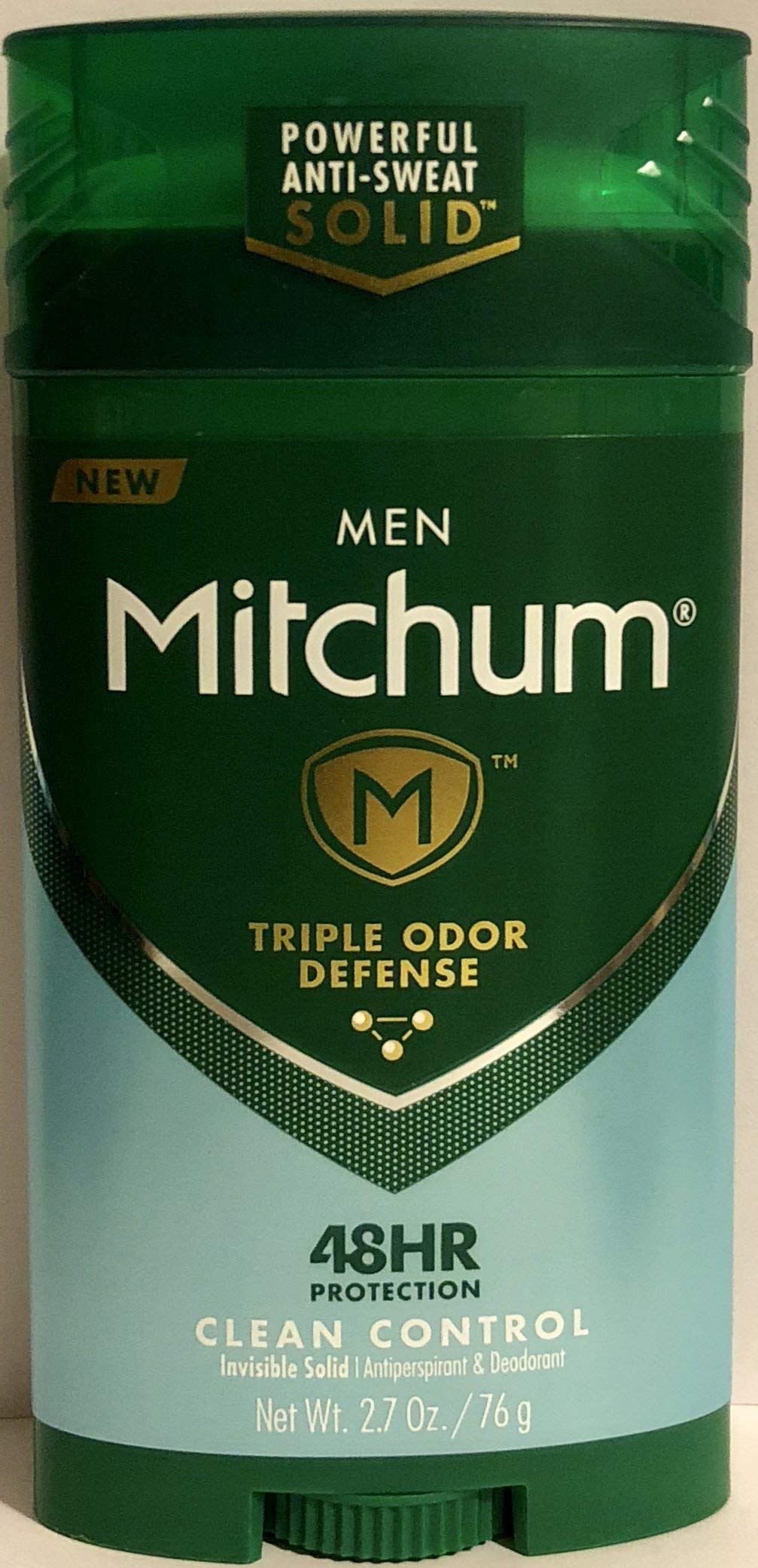MITCHUM Advanced Control Invisible Solid Clean Control For Men, 2.7 Oz (Pack of 3)