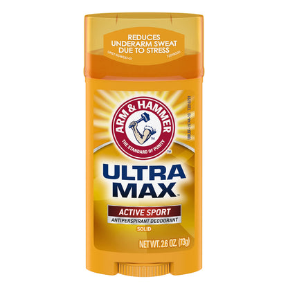 Arm & Hammer Ultramax Active Sport Antiperspirant Deodorant Solid, 2.6oz - Pack of 6